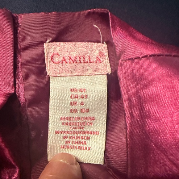 Camilla toddler dress eggplant/purple color has two linings in dress NWOTSize 4T - Picture 9 of 11